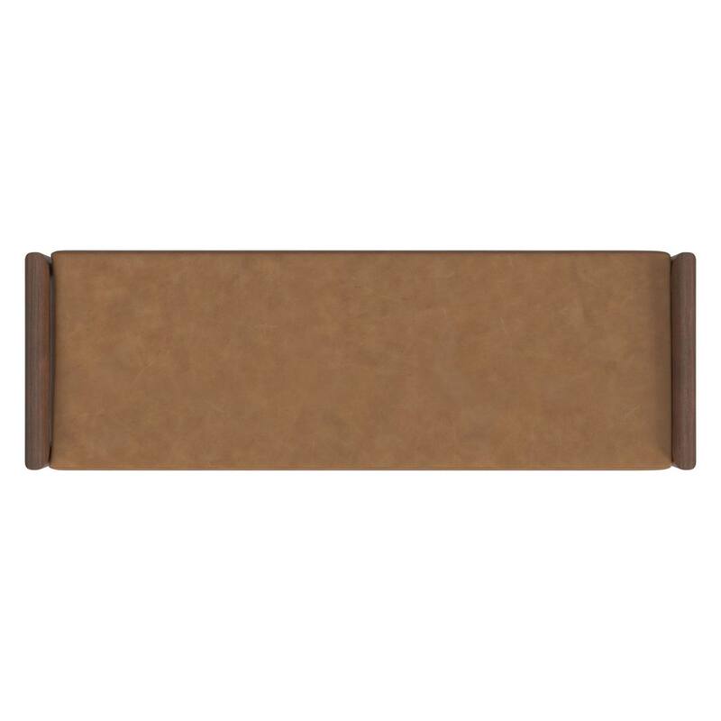 HomePop Upholstered Mid-Century Modern Wood Frame Upholstered Bench