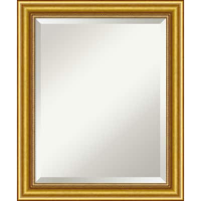 Beveled Wood Wall Mirror - Townhouse Gold Frame