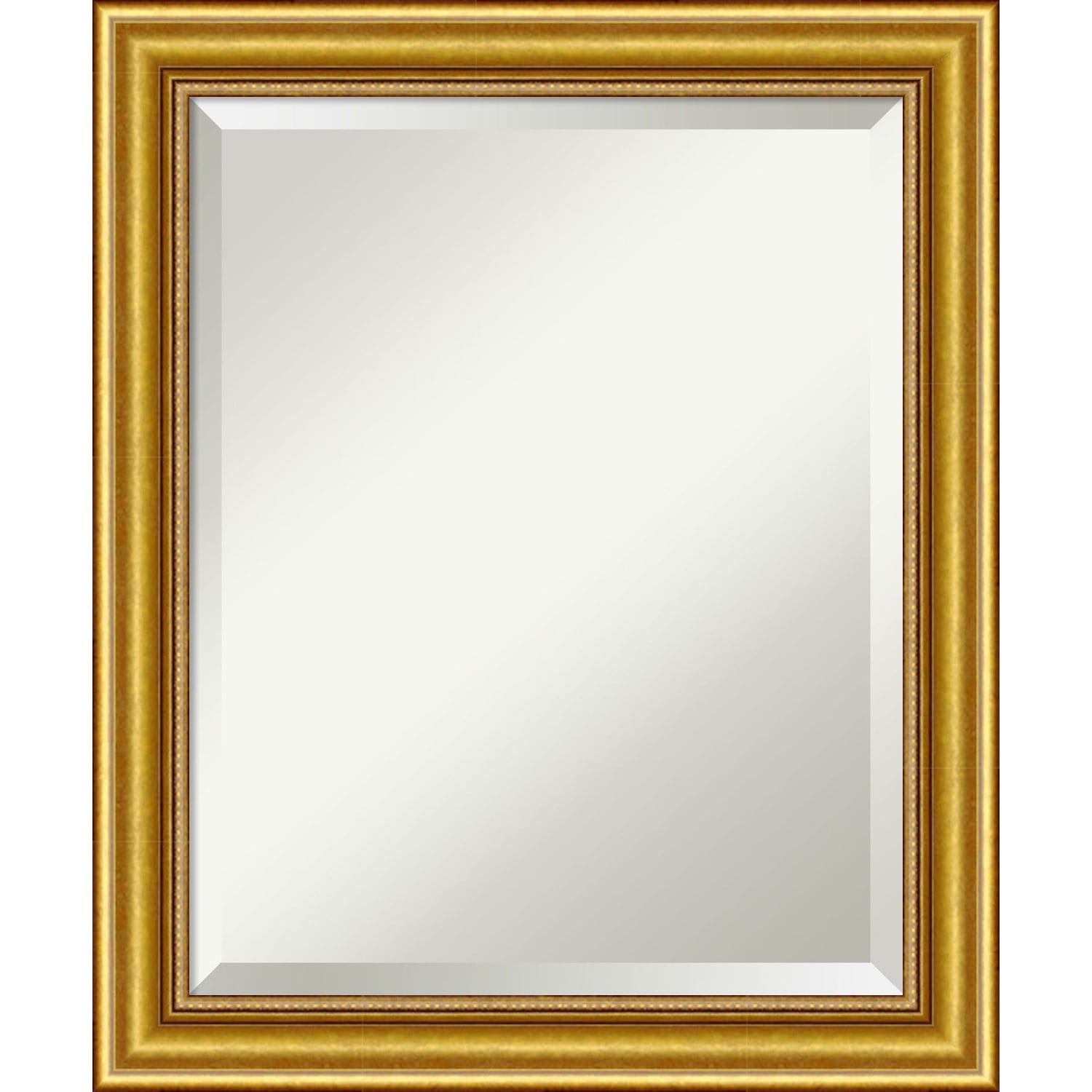 Beveled Wood Wall Mirror - Townhouse Gold Frame