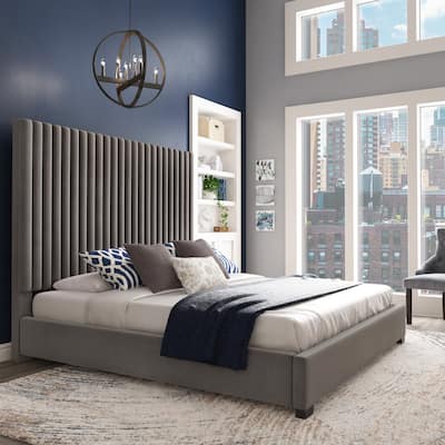 Aart Tufted Solid Wood and Upholstered Platform Bed by iNSPIRE Q Bold