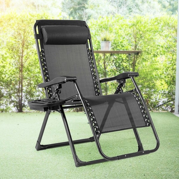 Oversize Lounge Chair Patio Heavy Duty Folding Recliner - (37.5 - 73.5) x  27.5 x (34 - 47.5) (L x W x H) - On Sale - Bed Bath & Beyond - 31647235