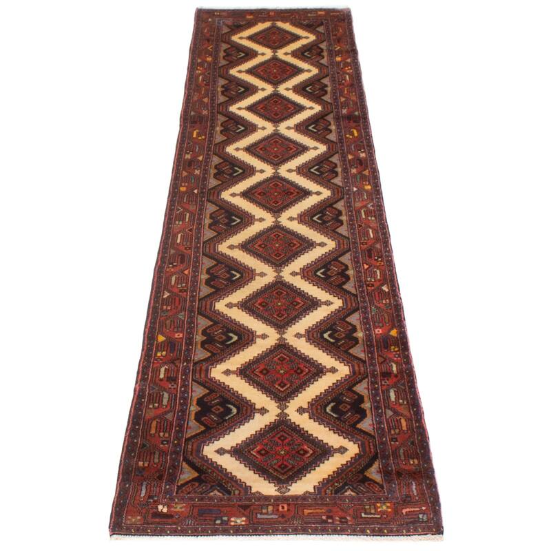 ECARPETGALLERY Hand-knotted Andelz Cream Wool Rug - 2'4 x 9'5