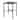 Nuu Garden Outdoor 28 Inch Square Bar Table with Mesh Top and 1.57-Inch Umbrella Hole