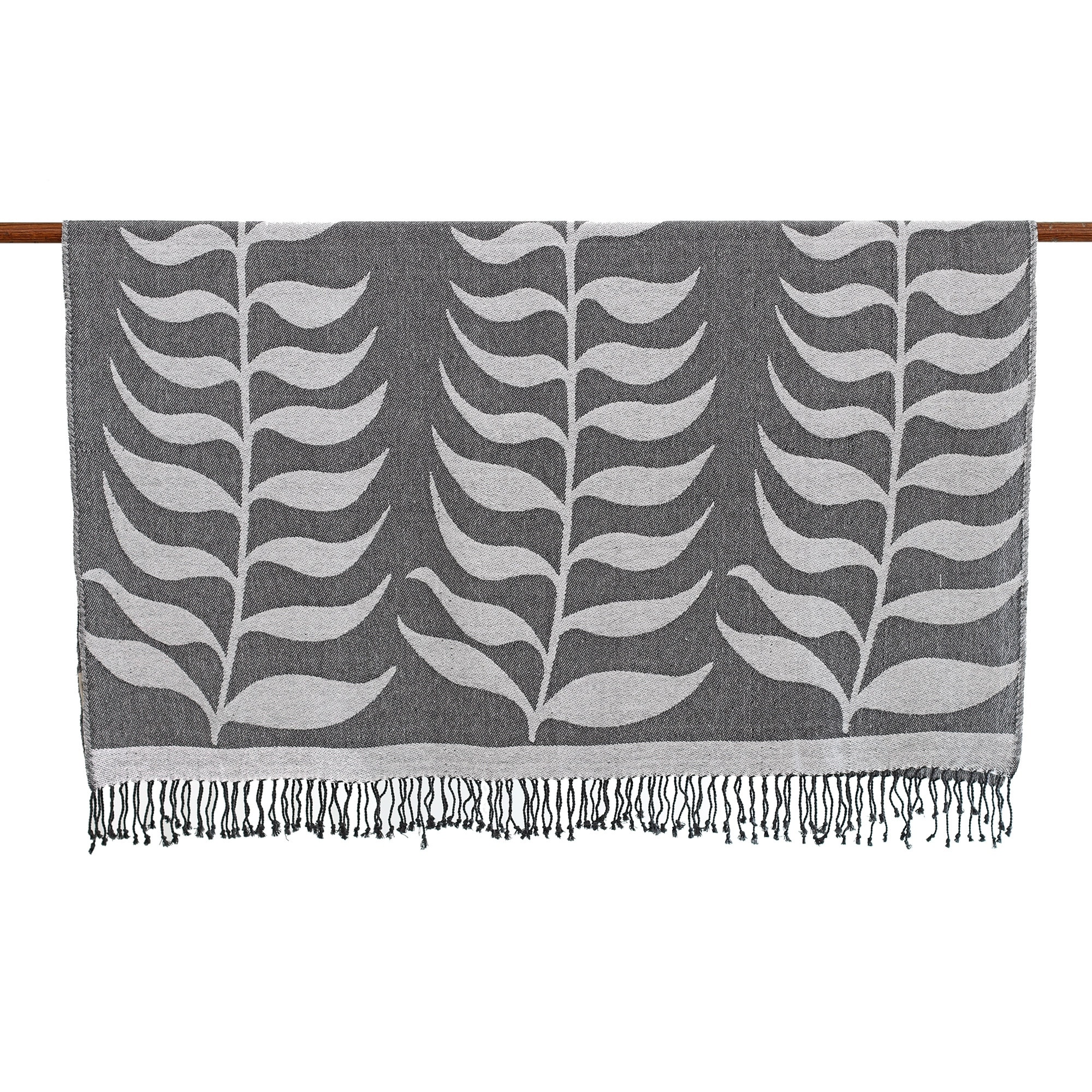 Novica Handmade Eternal Foliage Cotton Throw