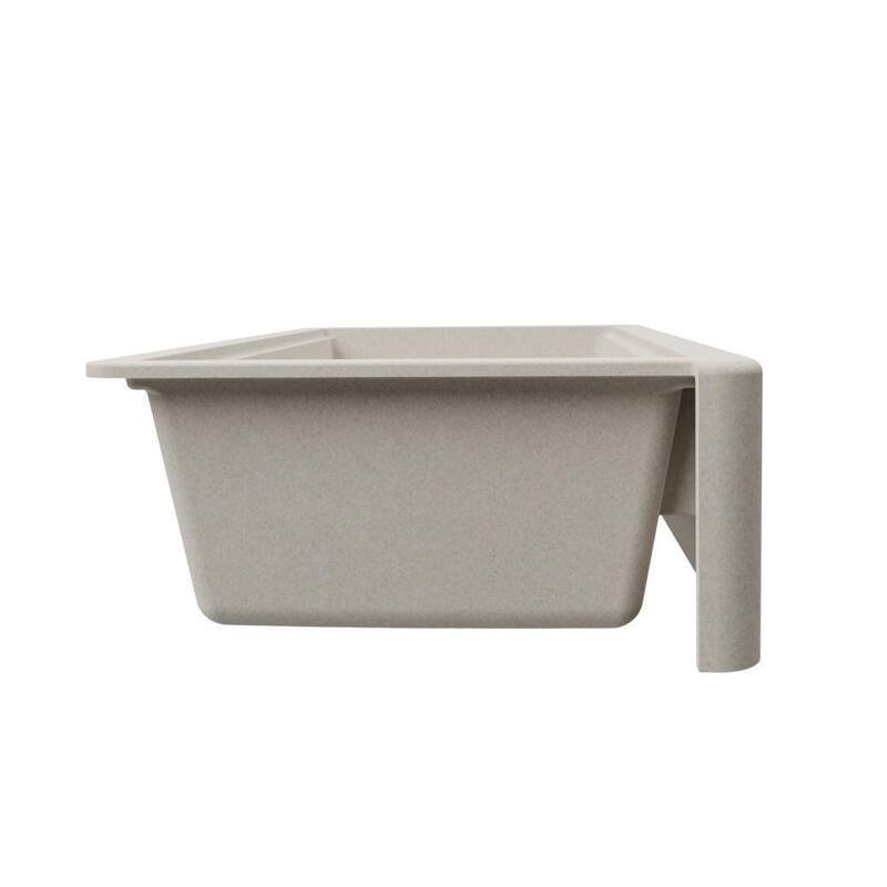 Self-Trimming Quartz Composite 33" Farmhouse Single Bowl Kitchen Sink
