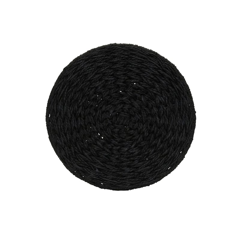 Household Essentials Handwoven Barrel Wicker Storage Basket Side Table - 17.0"L x 17.0"W x 19.0"H
