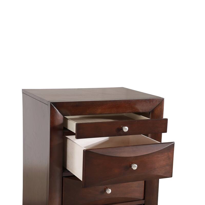 7-Drawer Wooden Lingerie Chest - 58" - Dark Brown