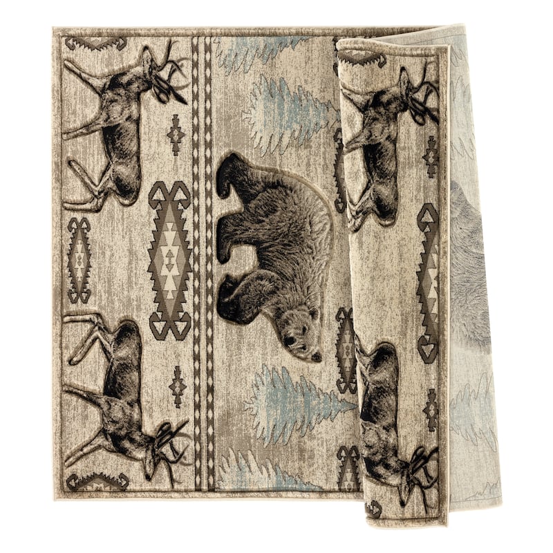 Wild Life Collection Beige/Cream Area Rug