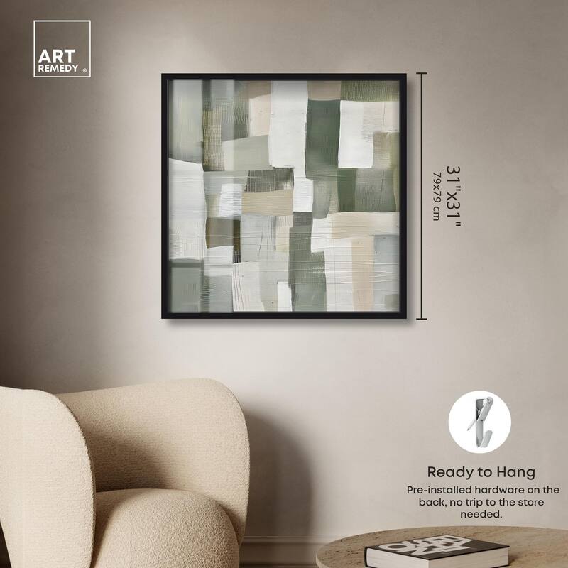 Pale Jade Green I Shadowbox by Art Remedy