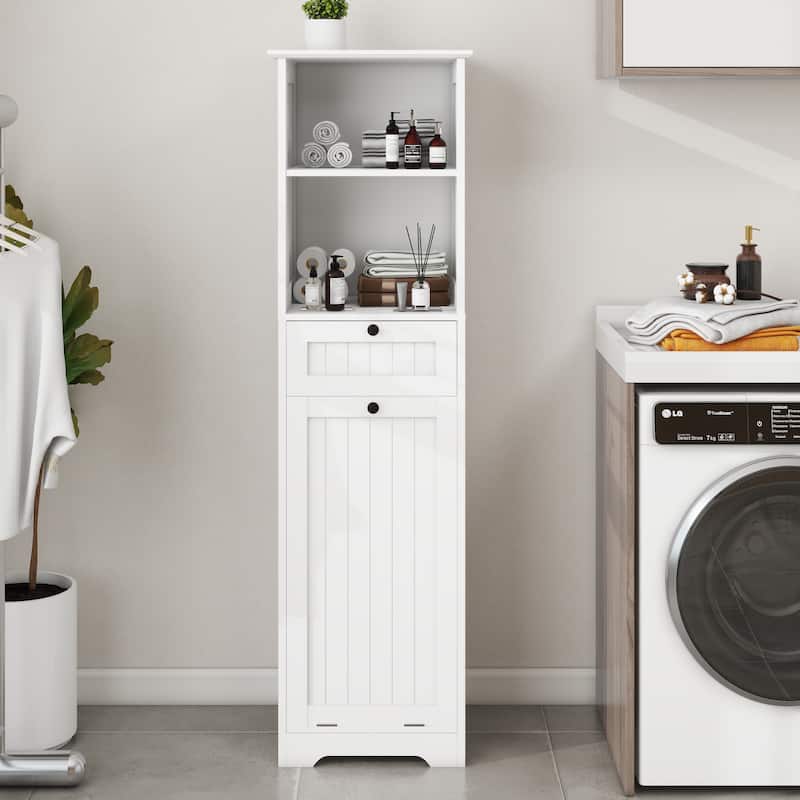 One-Drawer Tilt-Out Laundry Sorter Cabinet