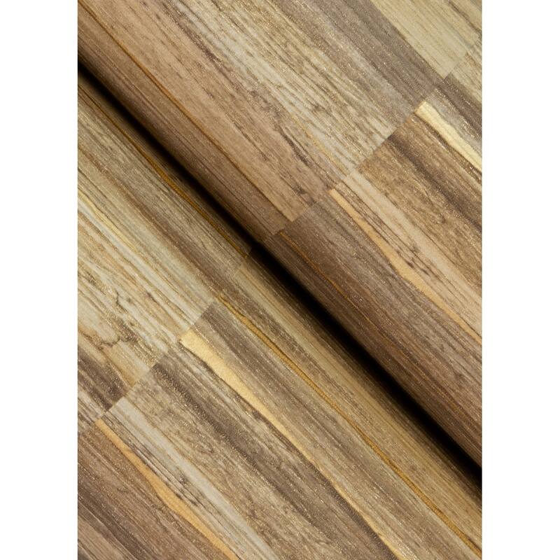 Advantage Rowan Chestnut Faux Grasscloth Wallpaper