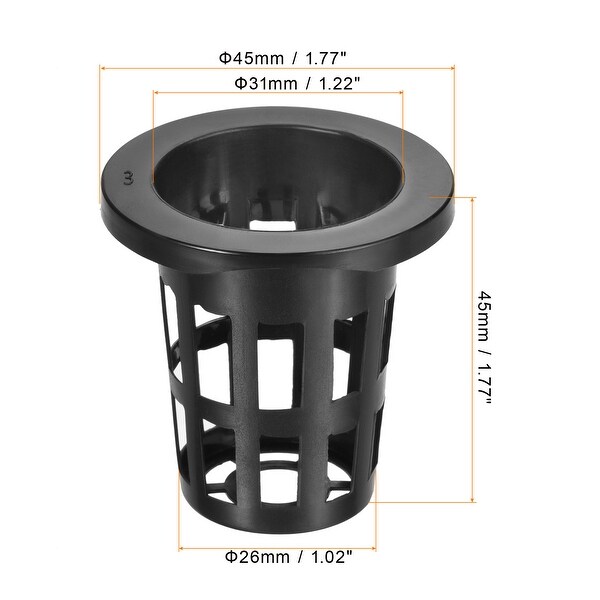 50 Pack Hydroponics Net Pots 2 Inch, Plastic Hydroponics Net Pot