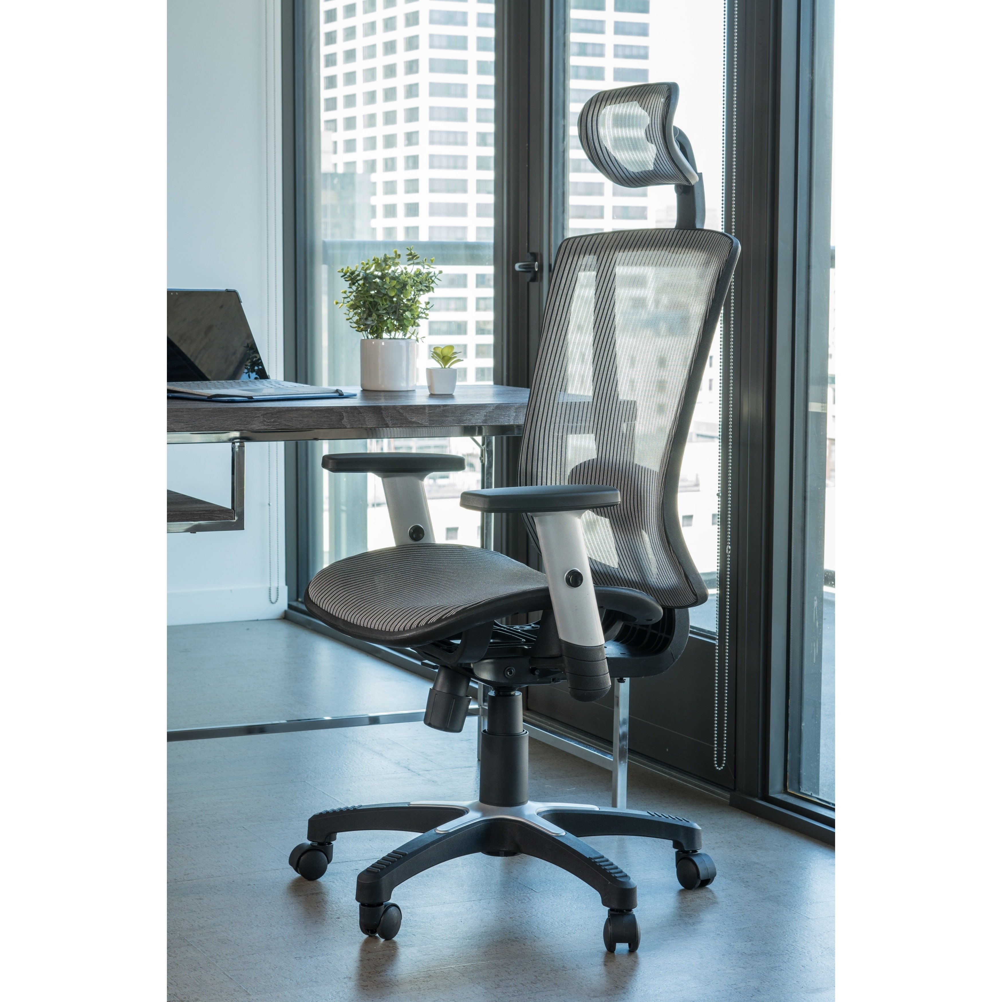 ErgoMax Office Fully Meshed Ergonomic Height Adjustable Black