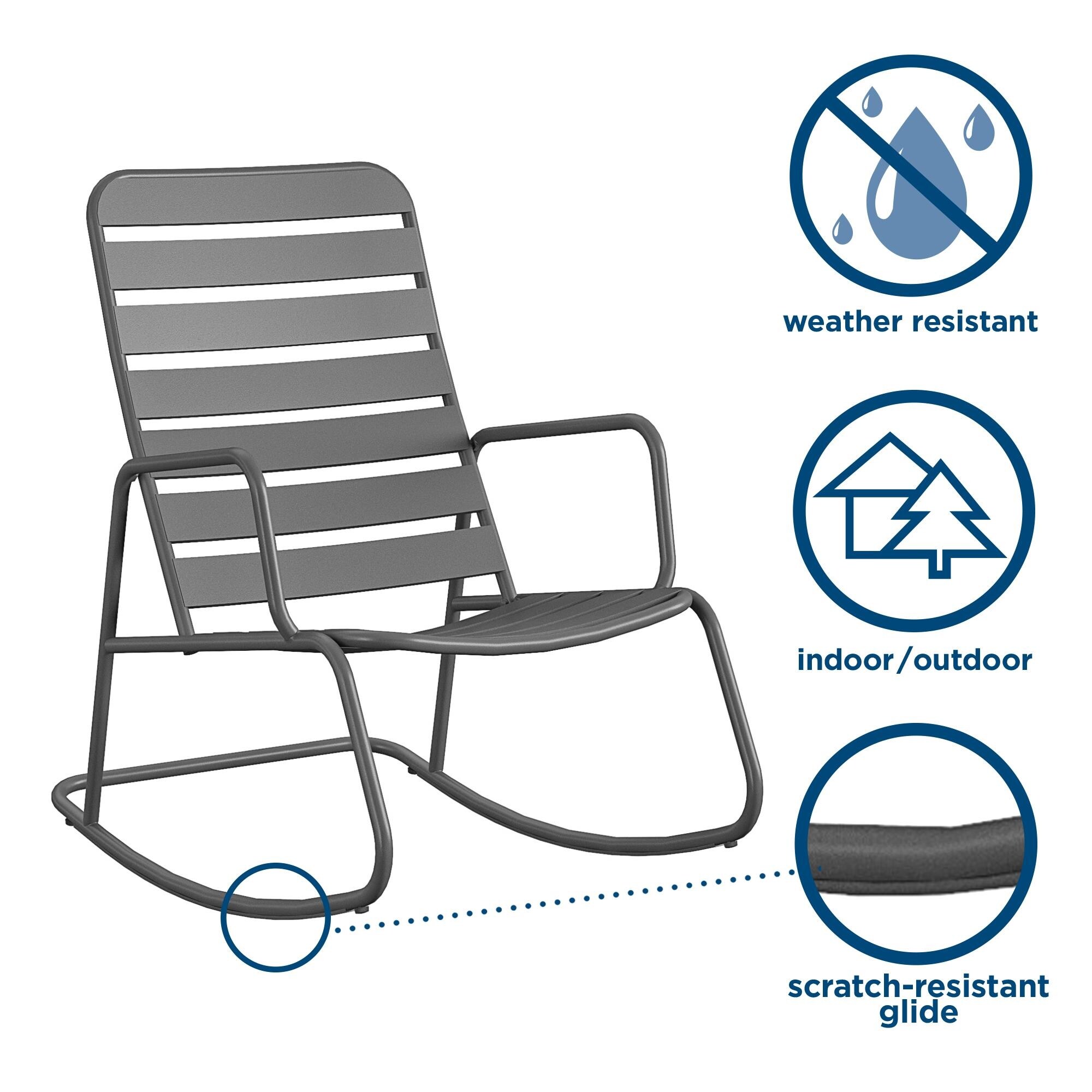 The Novogratz Poolside Collection Roberta Outdoor Rocking Chair