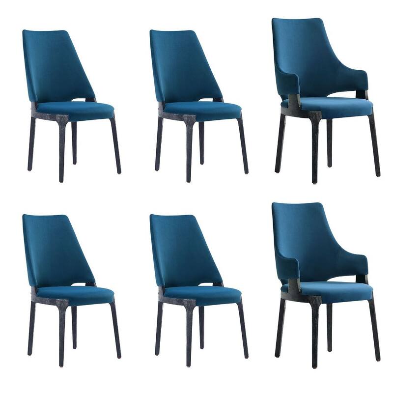 Manhattan Comfort Kara Modern Velvet Upholstered Dining Chair Set