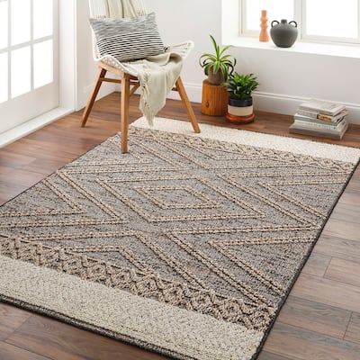 Livabliss Sarasota Outdoor Safe Farmhouse Netural Area Rug