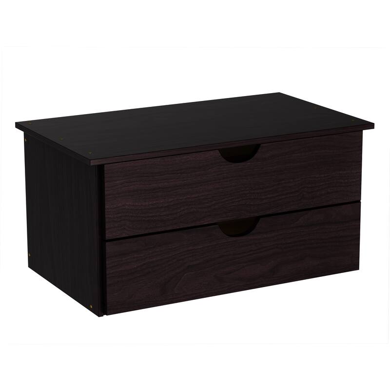100% Solid Wood 2-Drawer Internal Chest for Cosmo 4-Door Wardrobe by Palace Imports - Java