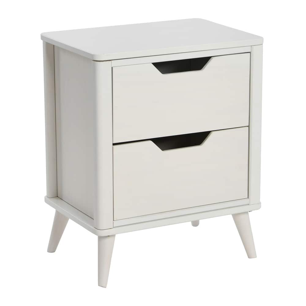 Yume Solid Wood Nightstand with 2 Storage Drawers