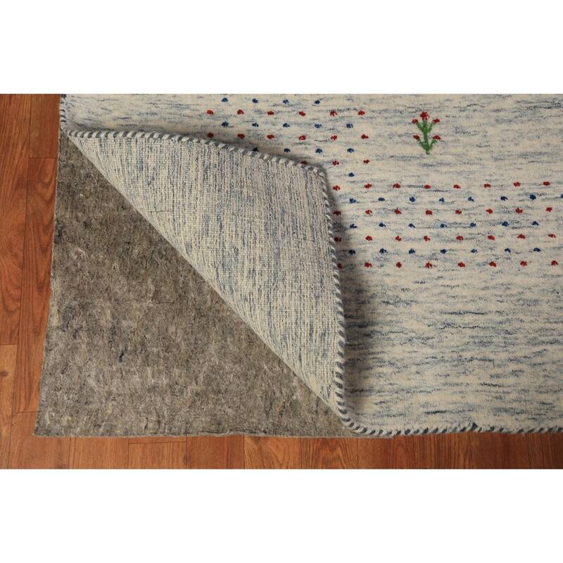 Tribal Gabbeh Oriental Rug Hand-Knotted Living Room Wool Carpet - 9'0" x 11'7"