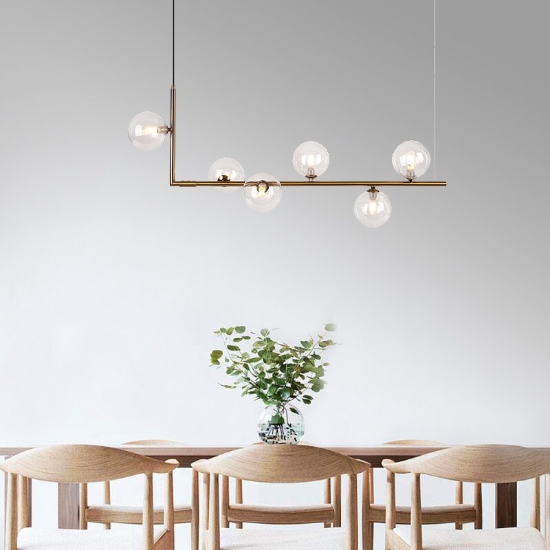 Linear shop bubble chandelier