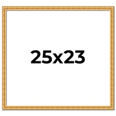 25x23 Frame Gold Real Wood Picture Frame Width 1 inches | Interior