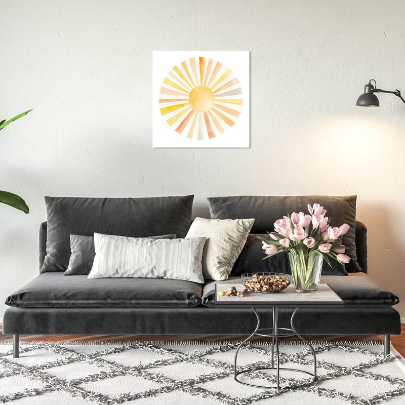 Wynwood Studio Canvas Astronomy and Space El Astro Rey Yellow and Modern & Contemporary Wall Art Canvas Print - 20 x 20