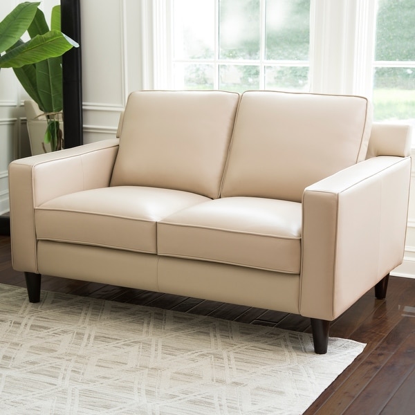 Abbyson leather clearance loveseat