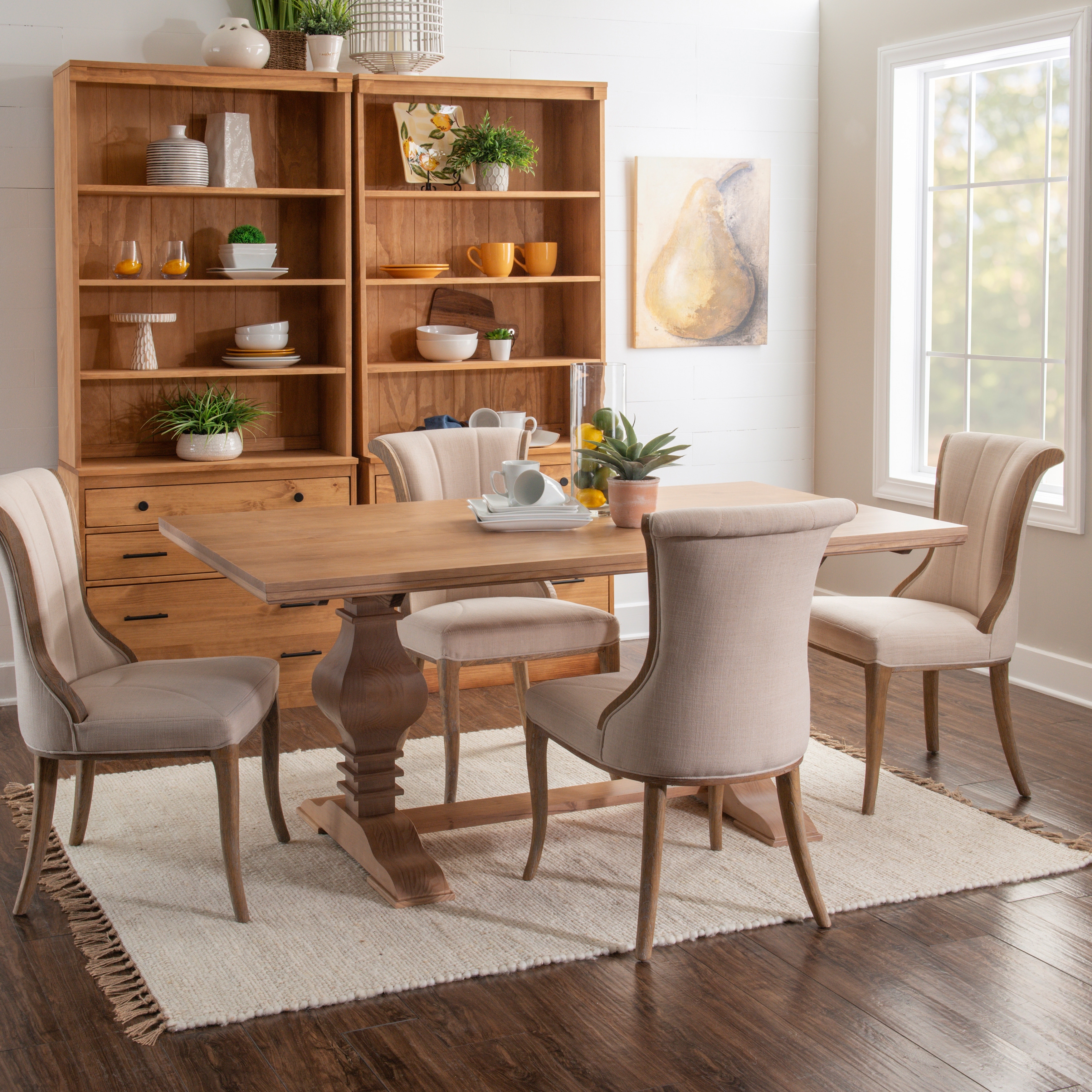 Linon Quinlan Solid Pine Dining Table