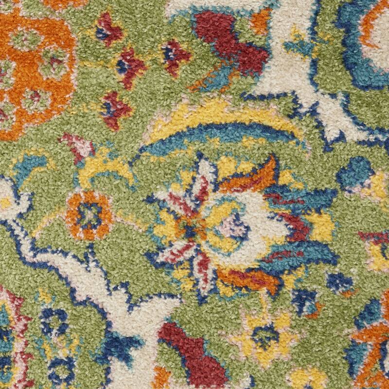 HomeRoots Floral Bohemian Rectangle Area Rug - 3' X 5'