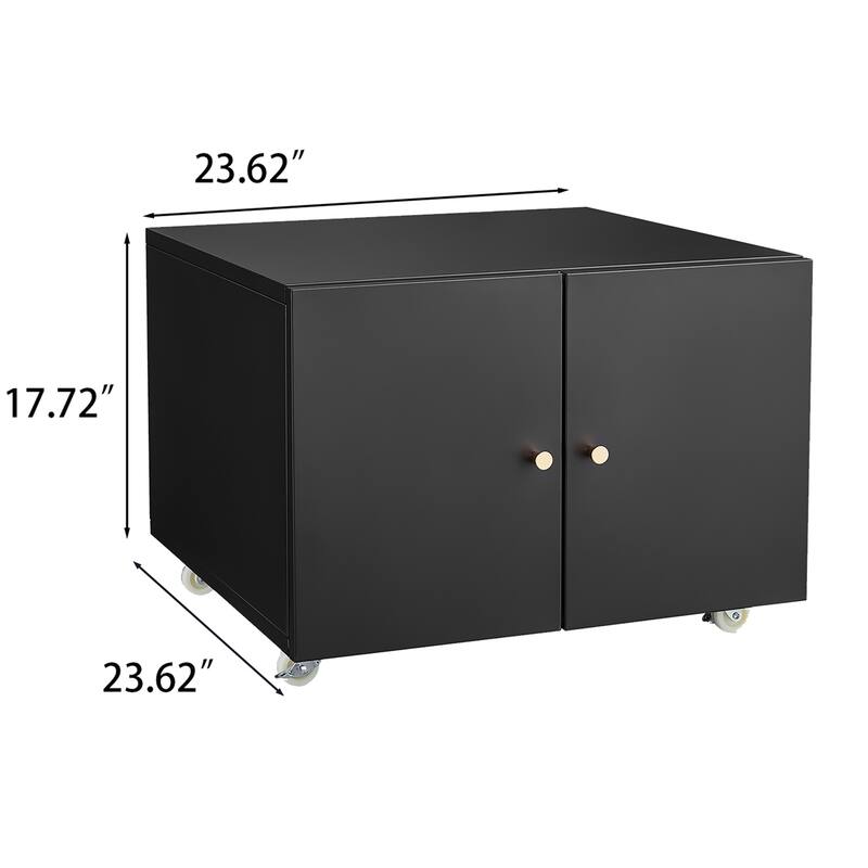 Office Furniture Copier Cabinet 2 Door Steel Stand Mobile Pedestal