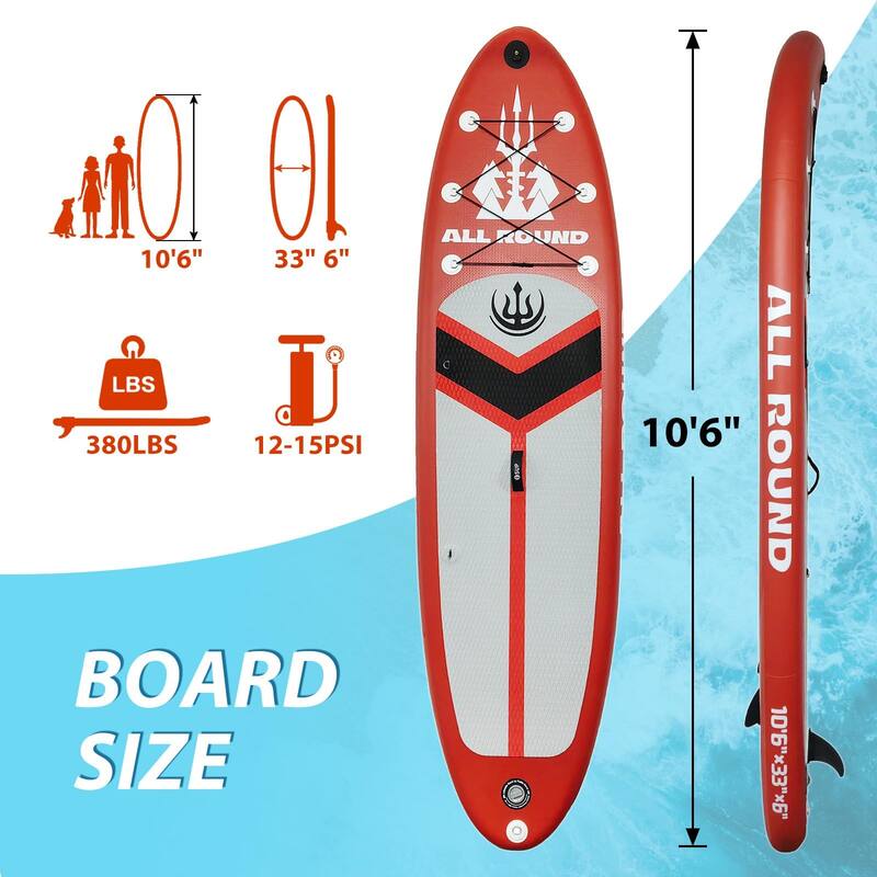 Inflatable Stand Up Paddle Board with Sup Accessories, 10'6'' Inflatable Paddle Boards