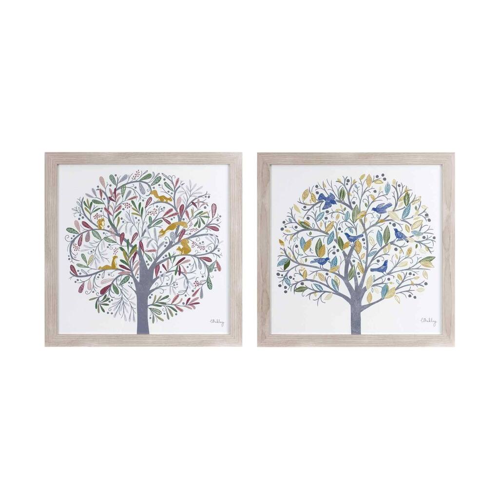 Tree Framed Wall Art - 15.75" x 15.75" - Set of 2
