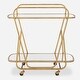 preview thumbnail 1 of 3, Uttermost 22907 Swain 36" Wide Glass and Iron Serving Cart with Two Brass