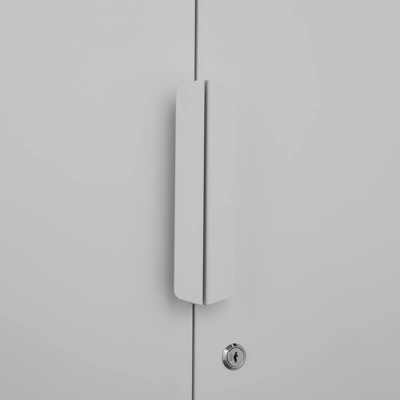 Modern 2-Door Filing Cabinet, Organization Cabinet with Lock, 4 Adjustable Shelves, for Commercial Office and Home Office