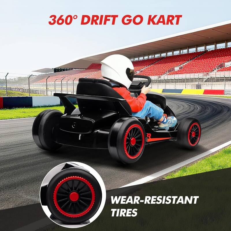 24V Electric Drift Go Kart for Kids 6-12 Best Gift