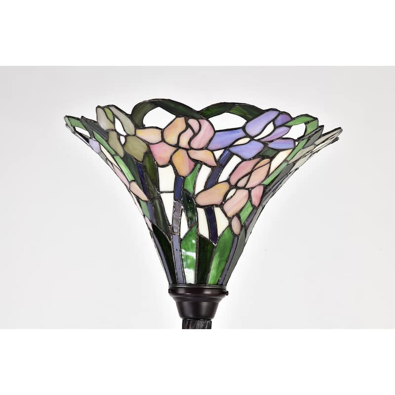 Tiffany-style Iris Torchiere