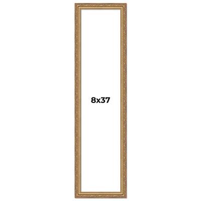 8x37 Frame Red Solid Wood Picture Frame Width 1.75 Inches | Interior Frame Depth 1 13/16 Inches