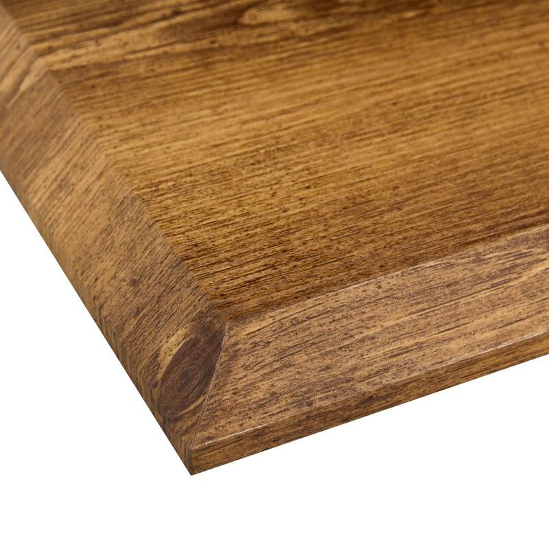 43.3" Length Transparent Tempered Glass Coffee Table with Wooden Legs