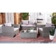 preview thumbnail 25 of 52, SAFAVIEH Outdoor Patio Furniture Machie 4-Piece Conversation Set Grey/Grey