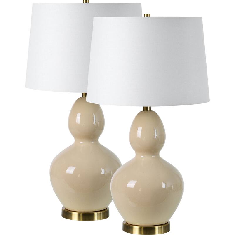Everren Jesula 26.75" Length Table Lamp- Set of two, Cream