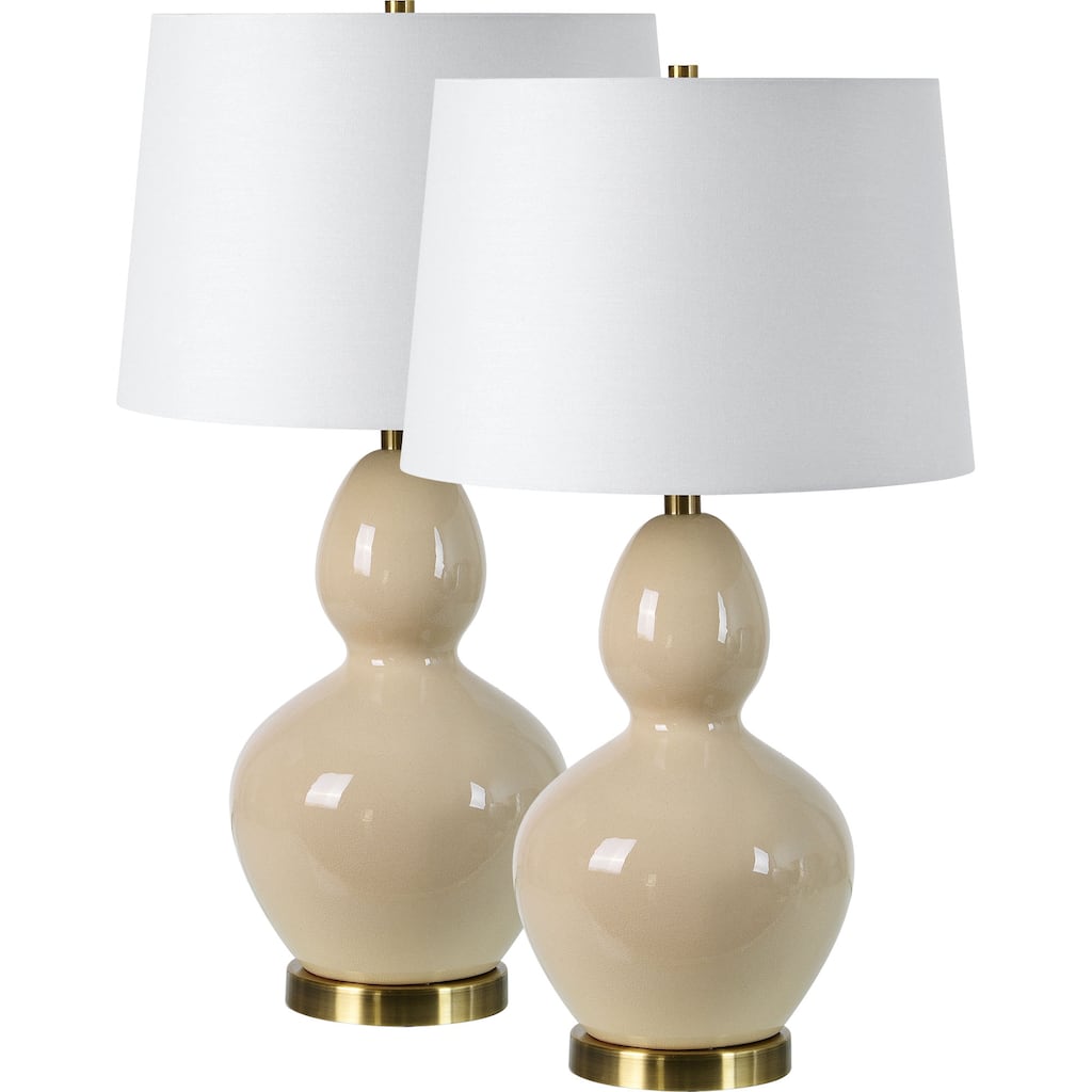 Everren Jesula 26.75" Length Table Lamp- Set of two, Cream