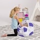 preview thumbnail 27 of 187, Kids Bean Bag Chair Cover Stuffed Animal Storage or Toy Organizer 27 Inch Medium - Sports Soccer Ball Purple and White