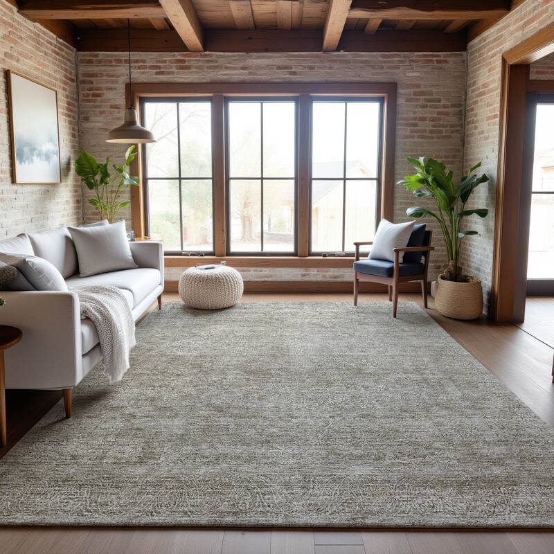 Premium Washable Super Soft Distressed Farmhouse Mayfield Rug - Linen - 5' x 7'6"