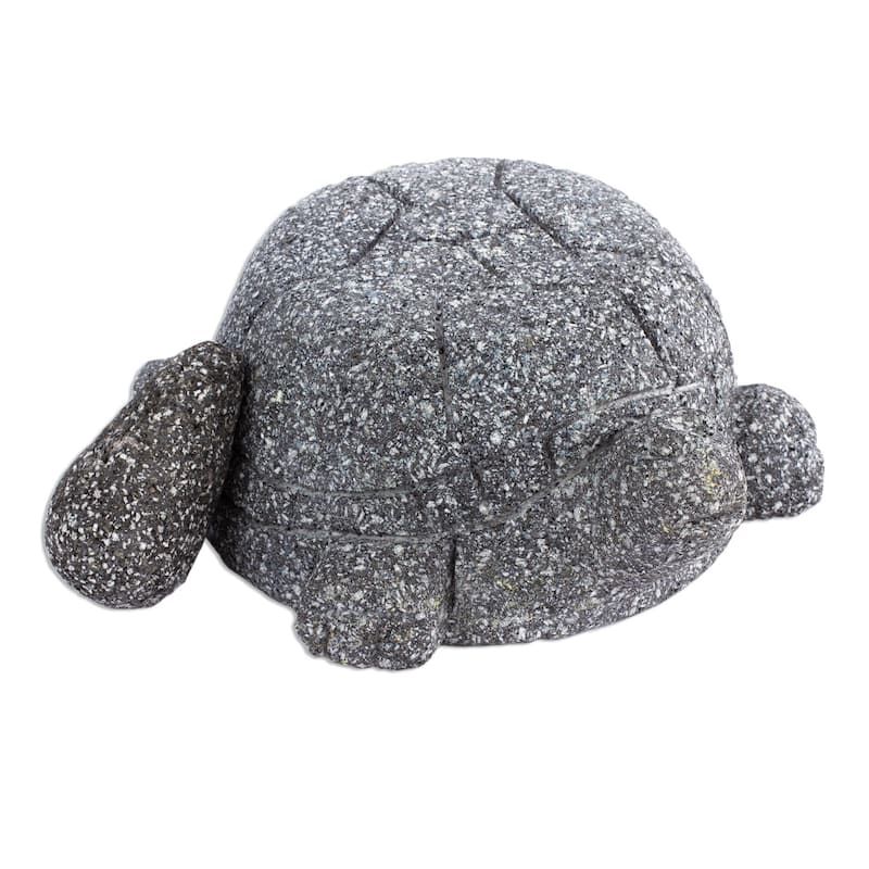 Novica Handmade Tortoise Tradition Basalt Molcajete