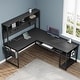 preview thumbnail 9 of 8, L Shaped Gaming Desk Computer Desk Corner Desk Pegboard Power Outlet