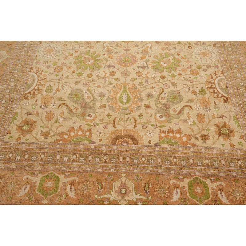 Beige Traditional 100% Wool Rug with 300 KPSI Pak Persian Area Rug - 9' 1'' x 12'