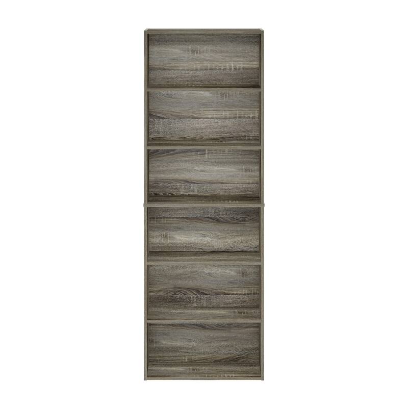 Furinno JAYA Simply Home Free Standing 6-Tier Open Storage Bookcase