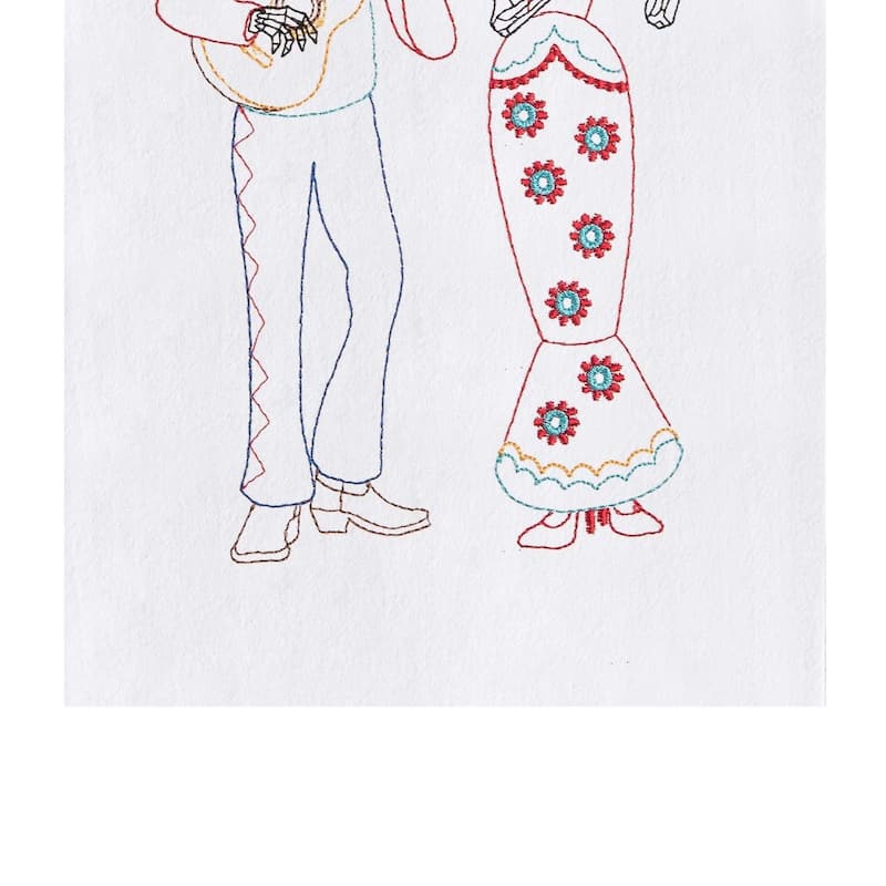 Mariachi Skeleton Duo Towel