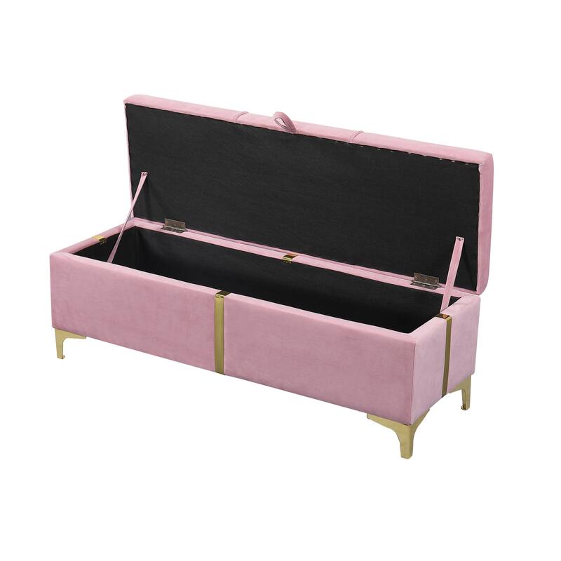 2-Pieces Bedroom Sets Queen Size Bed with Storage Ottoman
