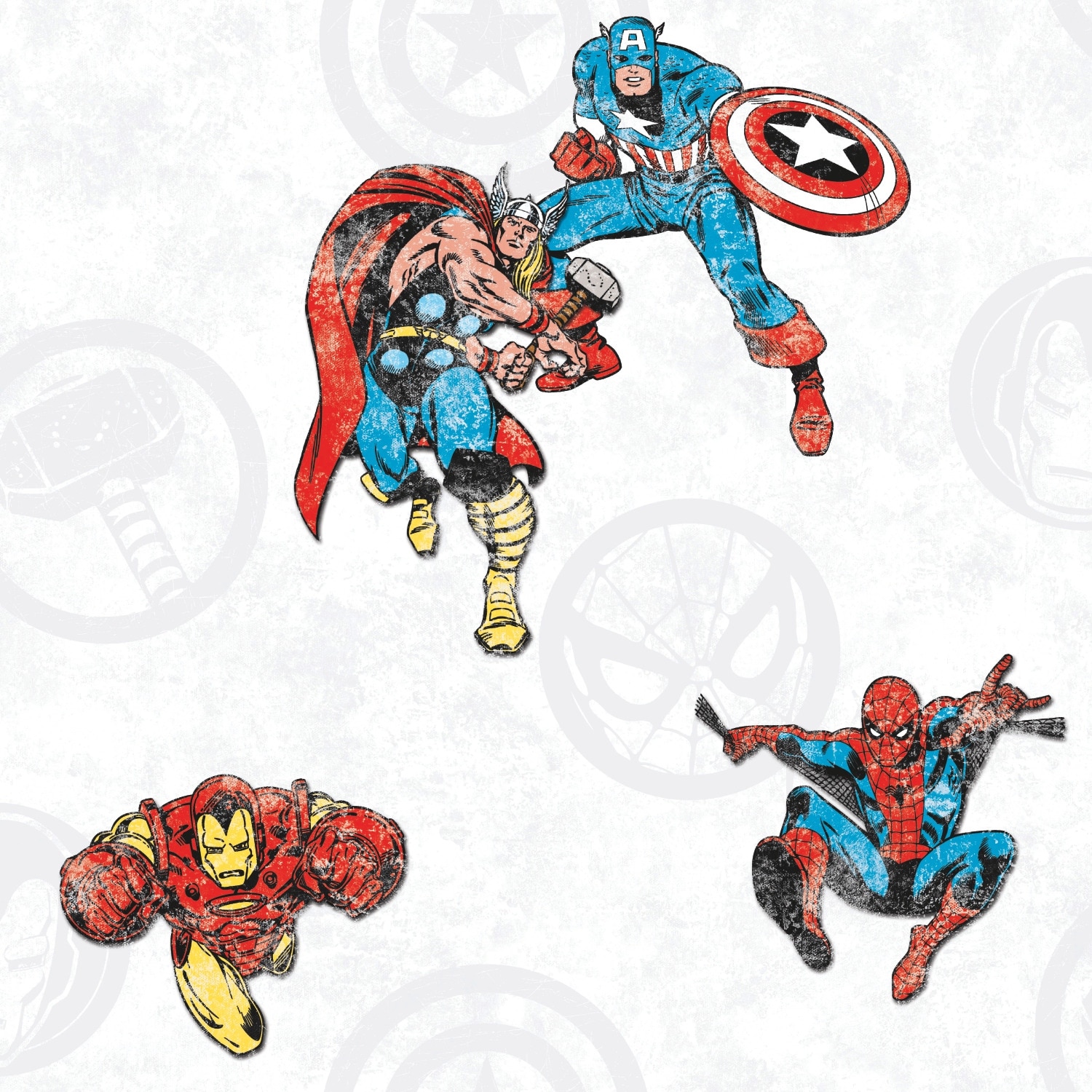 Red & Blue Avengers Classic Peel and Stick Wallpaper by RoomMates
